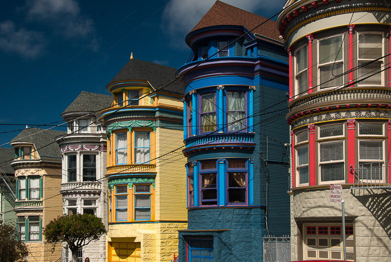 Painted Houses in Haight - Ashbury District