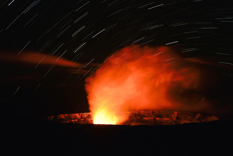 Star Trails over Halema'uma'u Crater